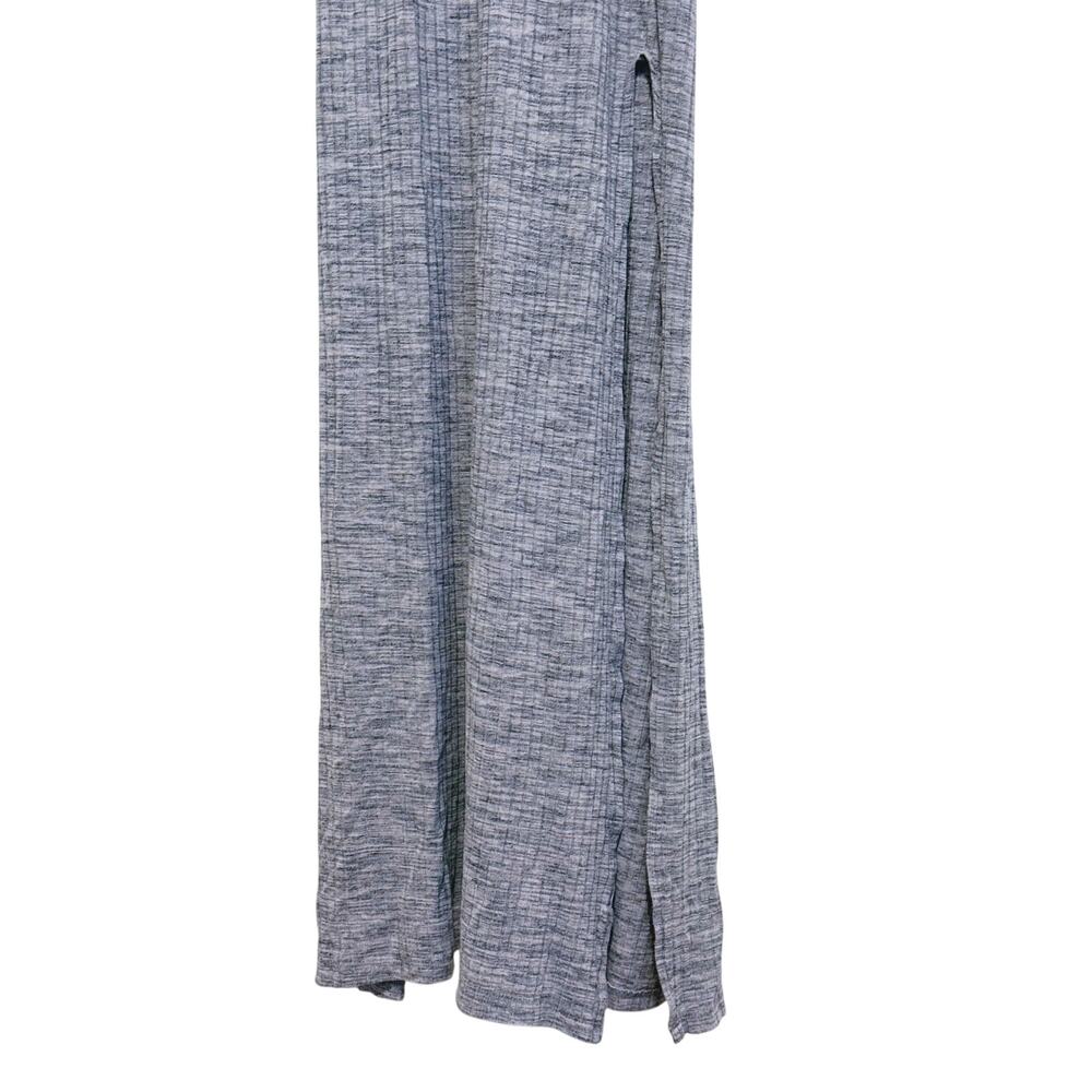 American Eagle Ribbed Maxi Dress Small Long Gray Minimal Coastal Soft Stretch - Picture 5 of 8